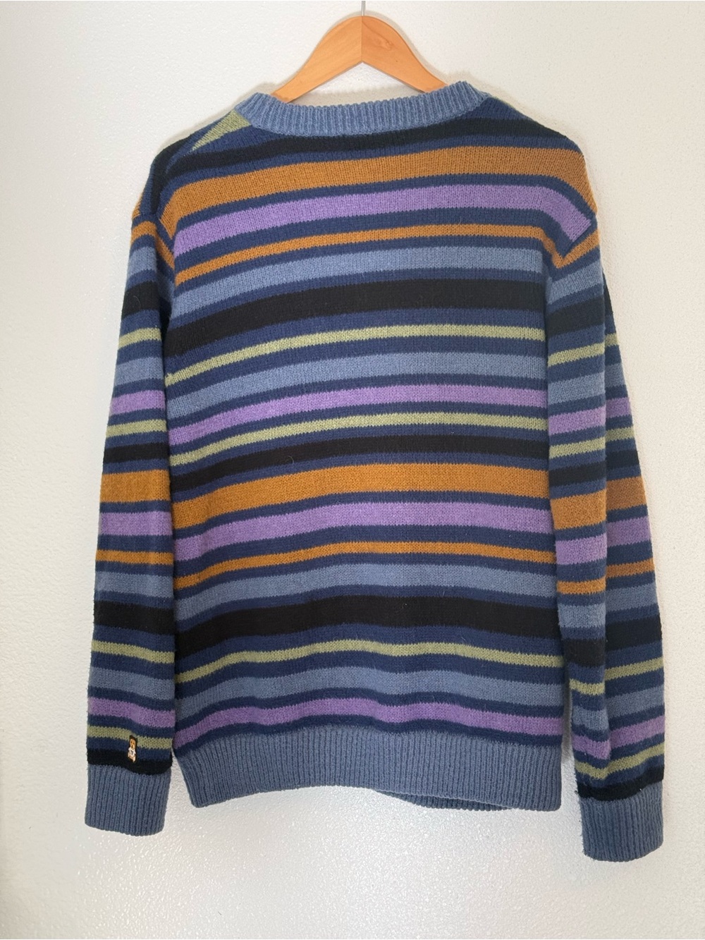 Teddy Fresh Striped Cardigan Blue & Purple Size Large - Picture 2 of 10